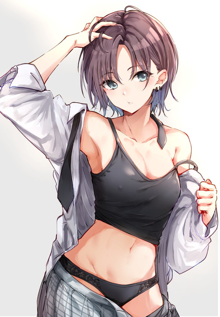 【二次】短めの髪のショートカット女子のエロ画像 Part２０