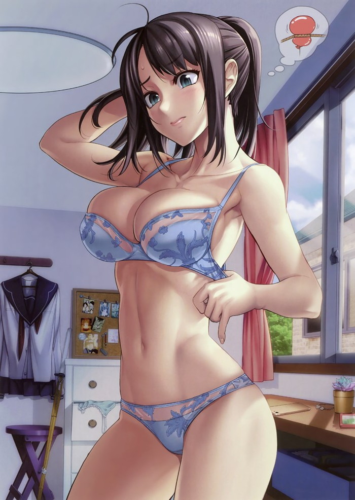 【二次】エッチで可愛いブラジャーを付けた女の子のエロ画像 Part３７