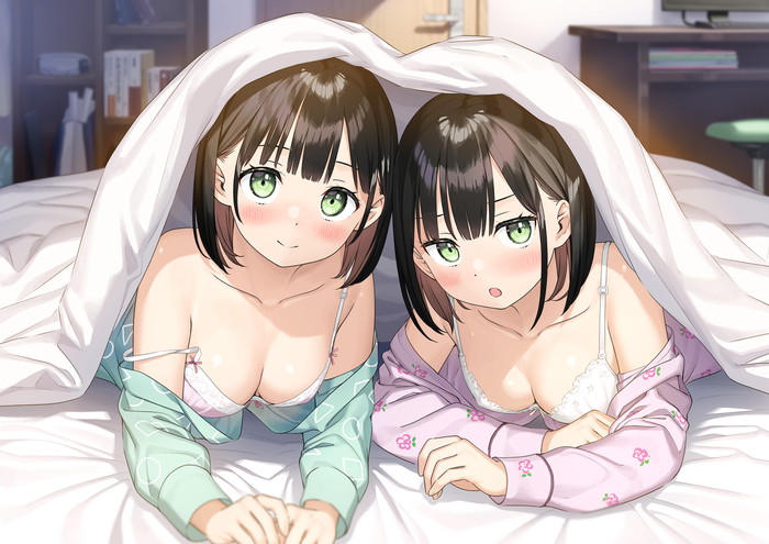 【二次】エッチで可愛いブラジャーを付けた女の子のエロ画像 Part３７