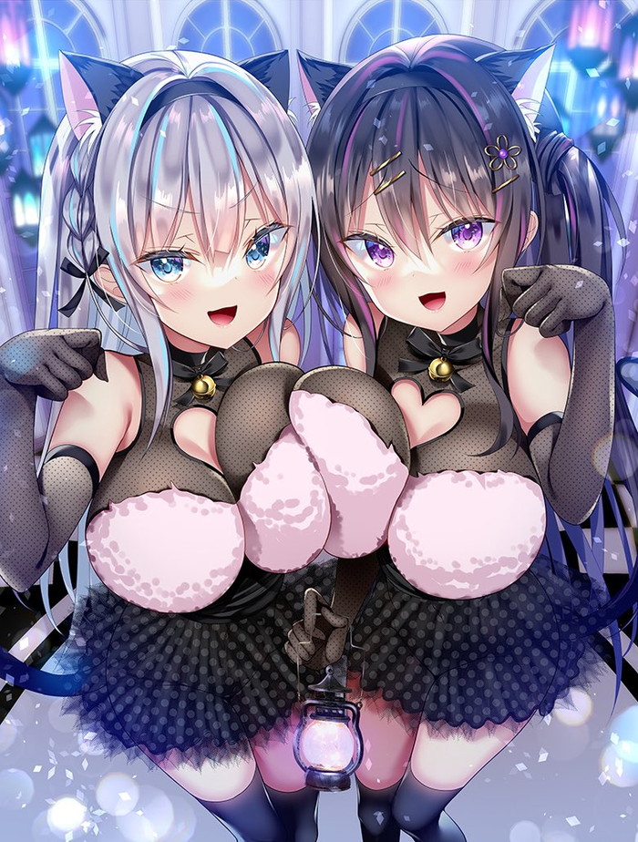 【二次】おっぱいをムニュッと押し付け合う乳合わせのエロ画像 Part７