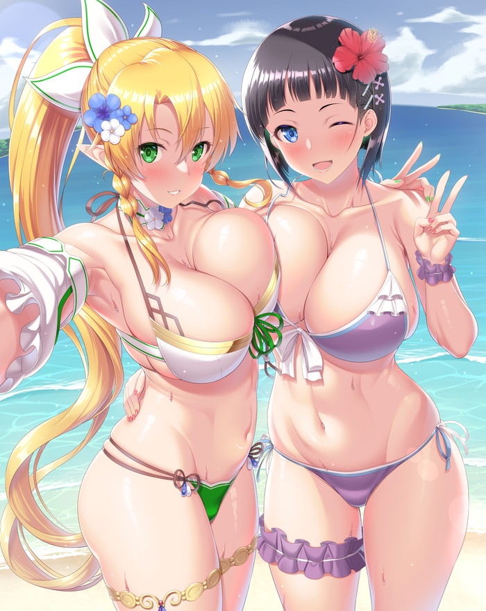 【二次】おっぱいをムニュッと押し付け合う乳合わせのエロ画像 Part７