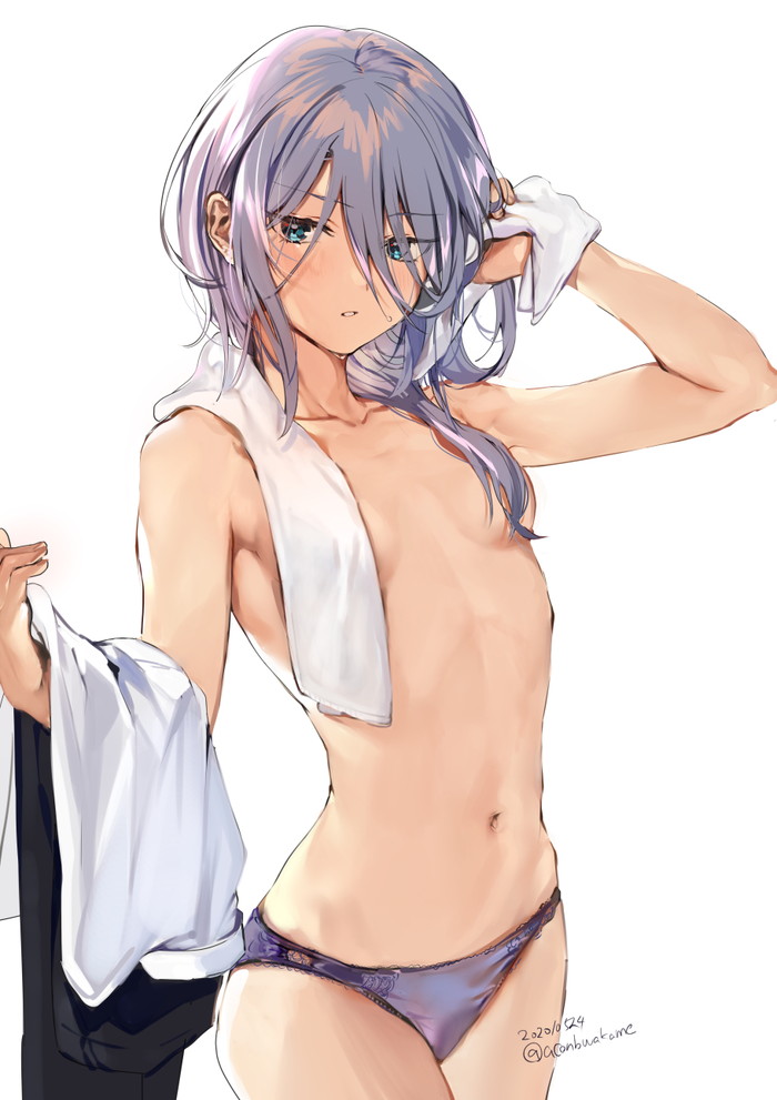 【二次】手ブラや髪ブラで乳首だけ隠れたエロ画像まとめ Part１