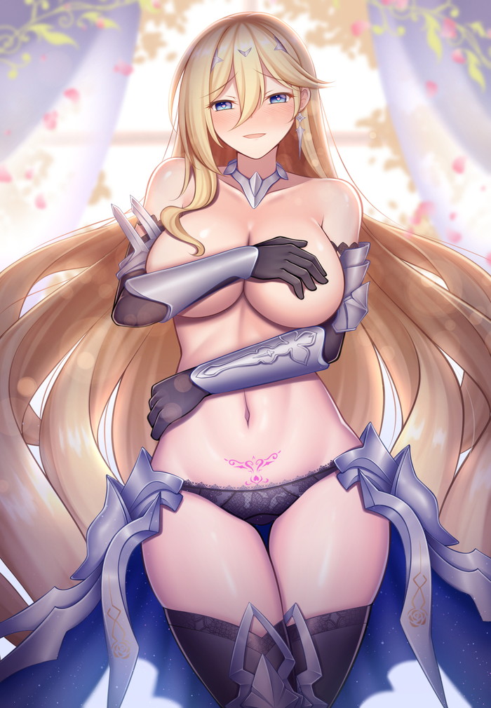 【二次】手ブラや髪ブラで乳首だけ隠れたエロ画像まとめ Part１