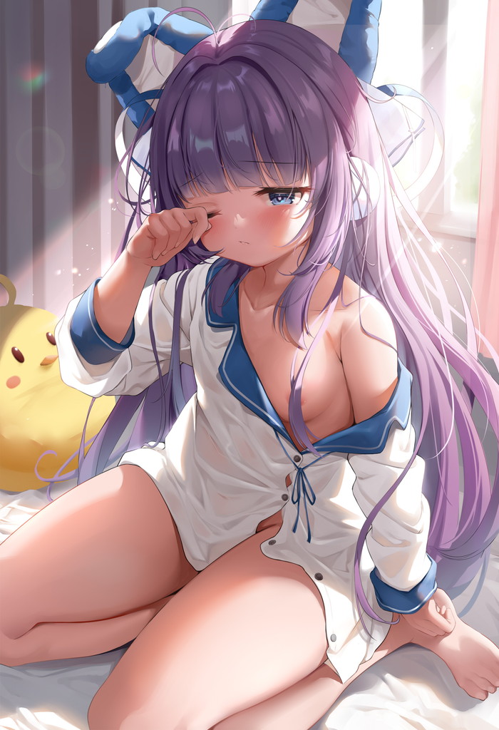 【二次】手ブラや髪ブラで乳首だけ隠れたエロ画像まとめ Part１