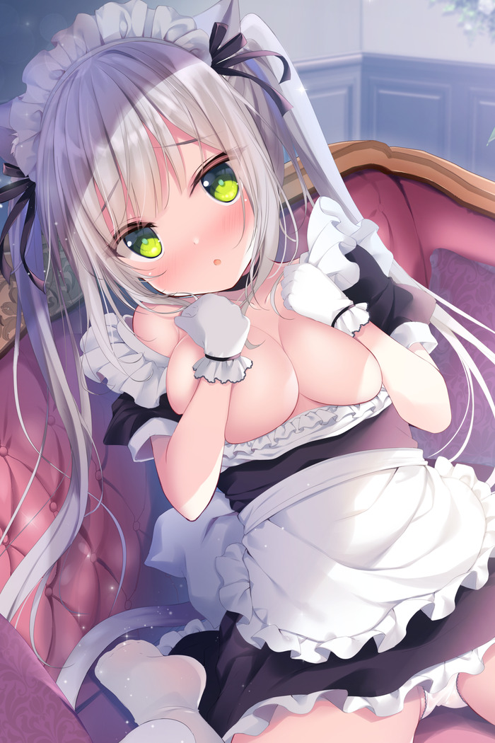 【二次】手ブラや髪ブラで乳首だけ隠れたエロ画像まとめ Part１