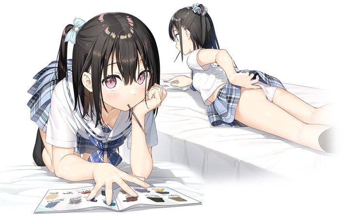 【二次】黒髪の女の子のエロ画像まとめ Part７０