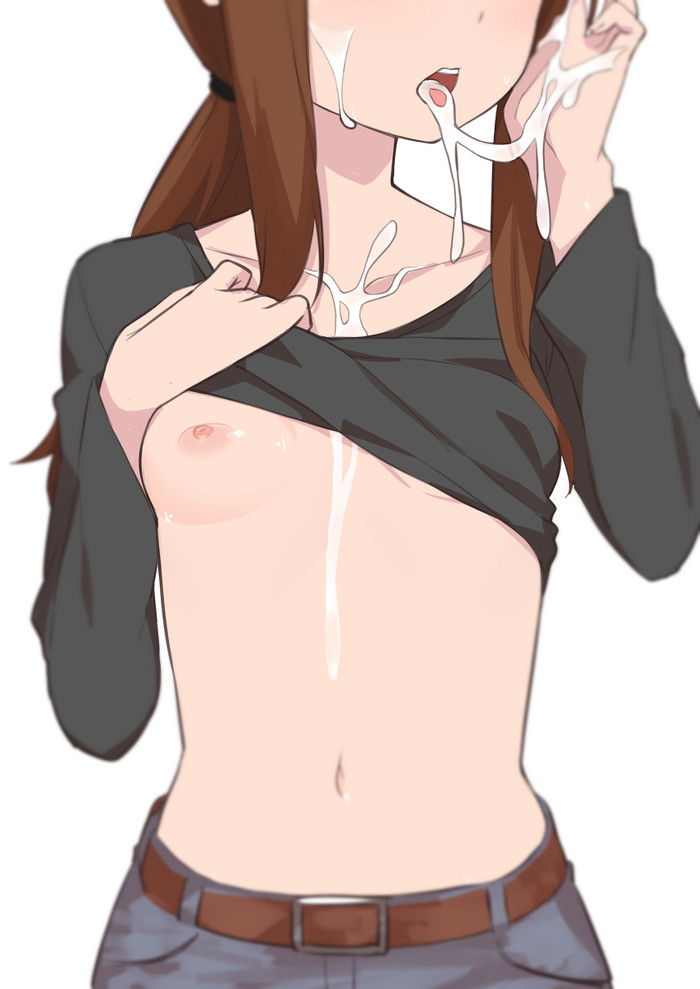 【二次】ぶっかけ＆顔射で体中精液まみれのエロ画像 Part３９