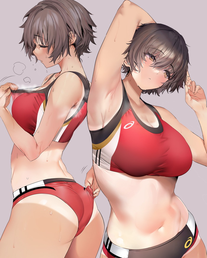 【二次】運動用のスポーツウェアを着た女の子のエロ画像 Part１２