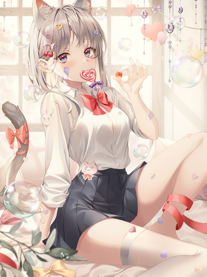 【二次】猫耳、狐耳などが生えたケモミミっ娘たちのエロ画像 Part５８