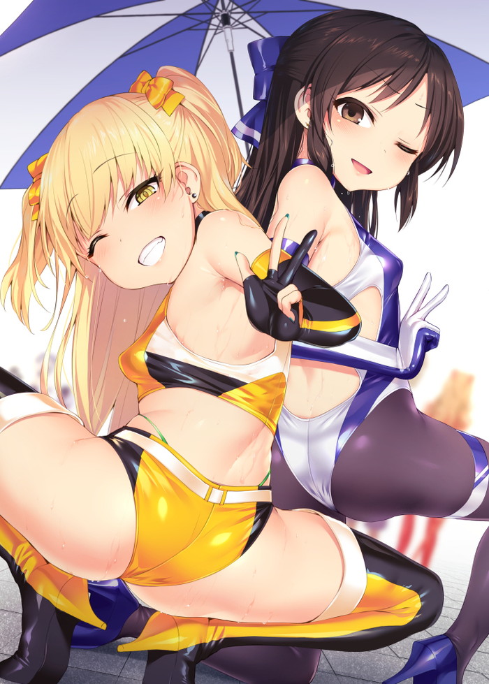【二次】テカテカな金ビキニやエナメル素材コスチュームのエロ画像Part１