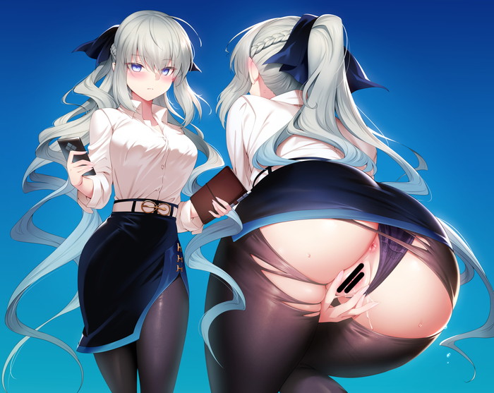 【二次】前かがみポーズで胸とお尻を強調してる女の子のエロ画像 Part４４
