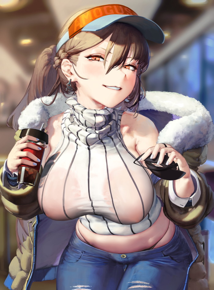 【二次】前かがみポーズで胸とお尻を強調してる女の子のエロ画像 Part４４