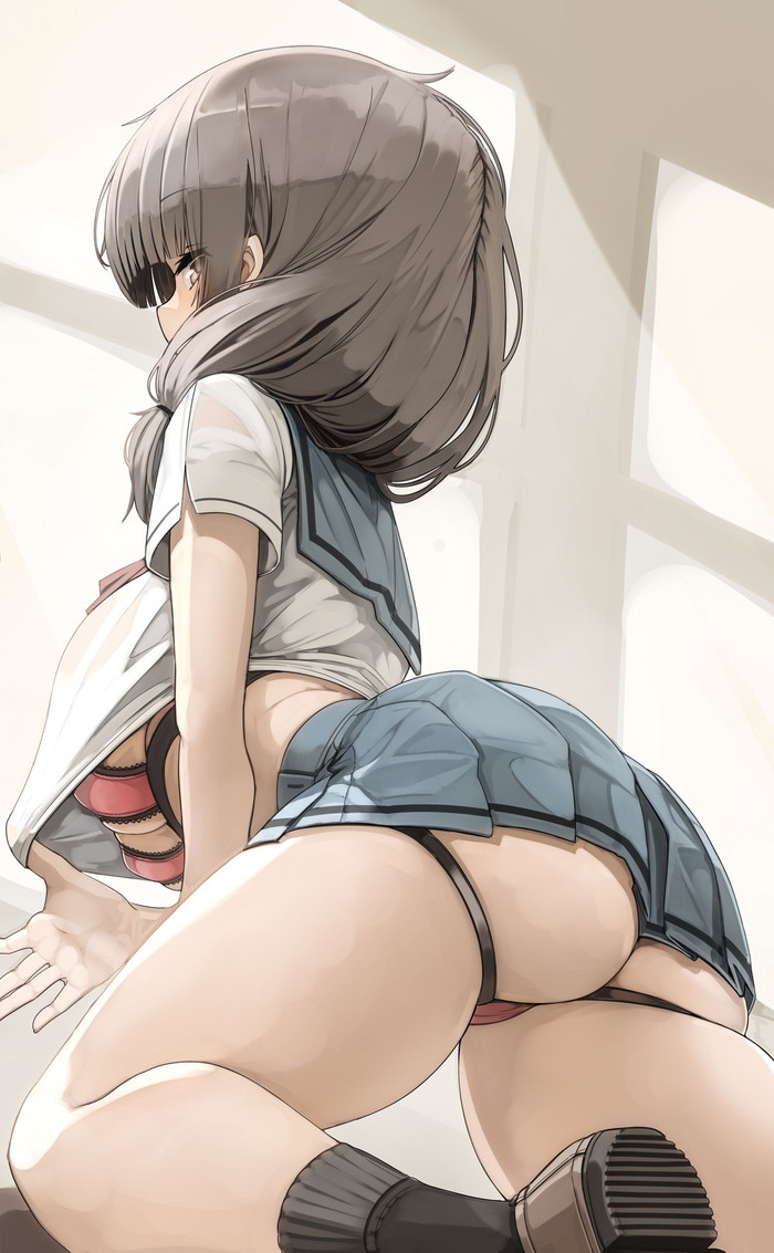 【二次】前かがみポーズで胸とお尻を強調してる女の子のエロ画像 Part４４