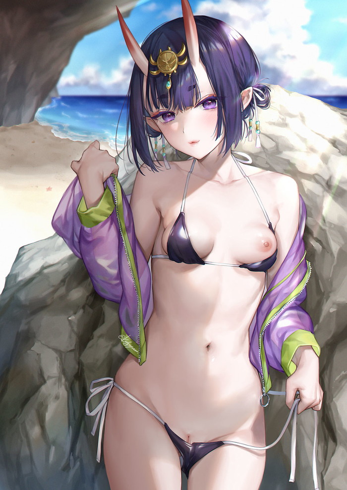 【二次】外で露出プレイをしている女の子のエロ画像 Part２１