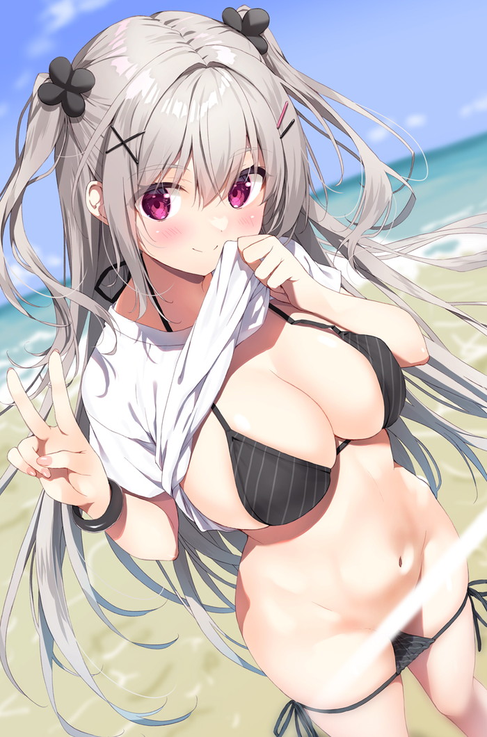 【二次】外で露出プレイをしている女の子のエロ画像 Part２１
