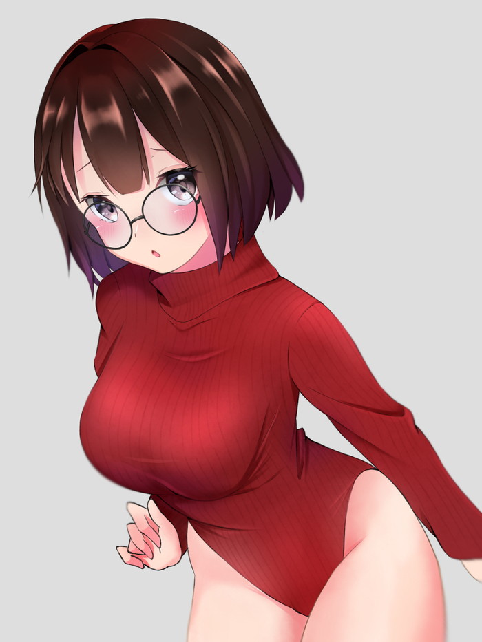 【二次】セーター、リブニットを着た女の子のエロ画像 Part１２