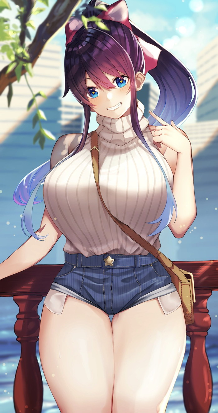 【二次】セーター、リブニットを着た女の子のエロ画像 Part１２