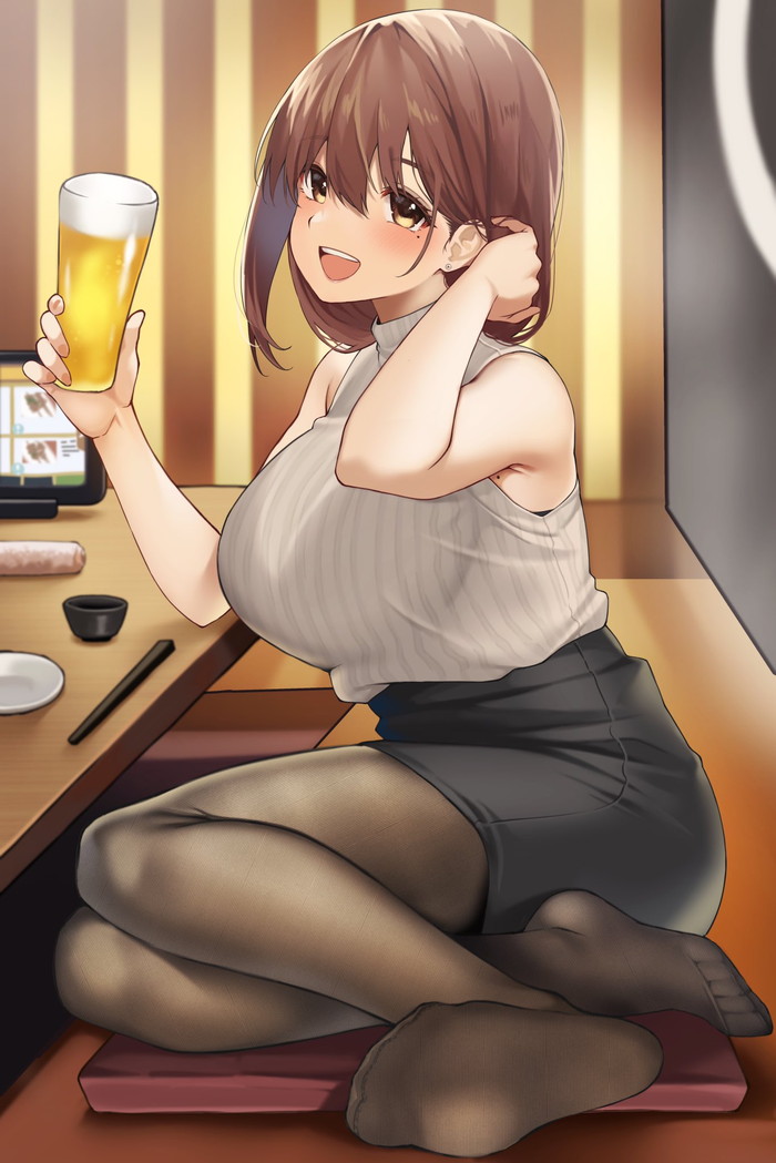 【二次】セーター、リブニットを着た女の子のエロ画像 Part１２