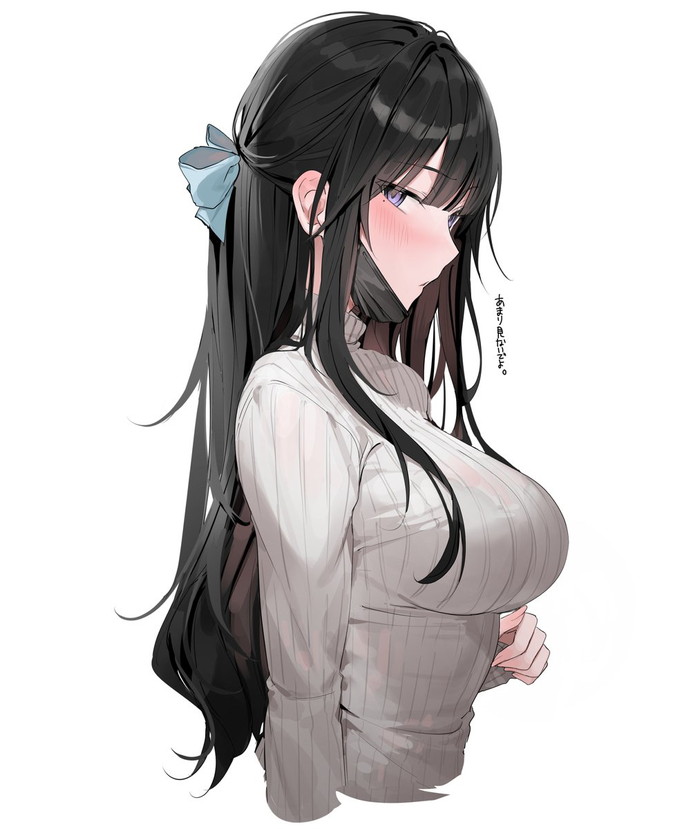 【二次】セーター、リブニットを着た女の子のエロ画像 Part１２