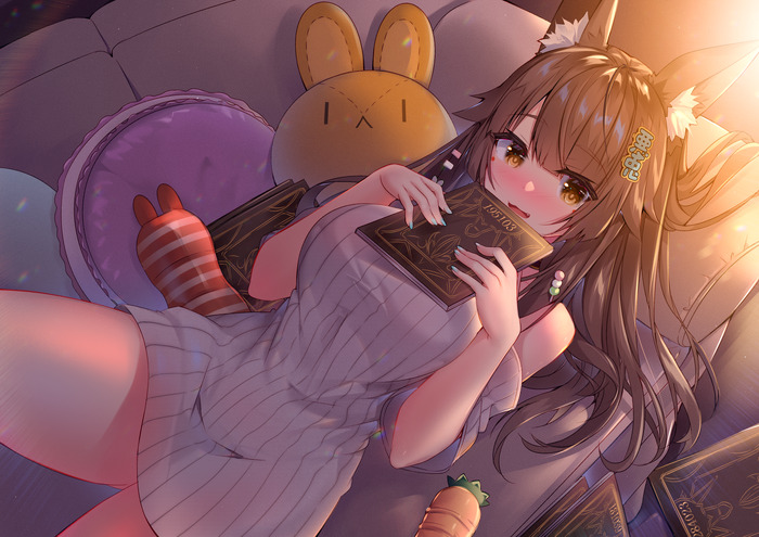 【二次】セーター、リブニットを着た女の子のエロ画像 Part１２