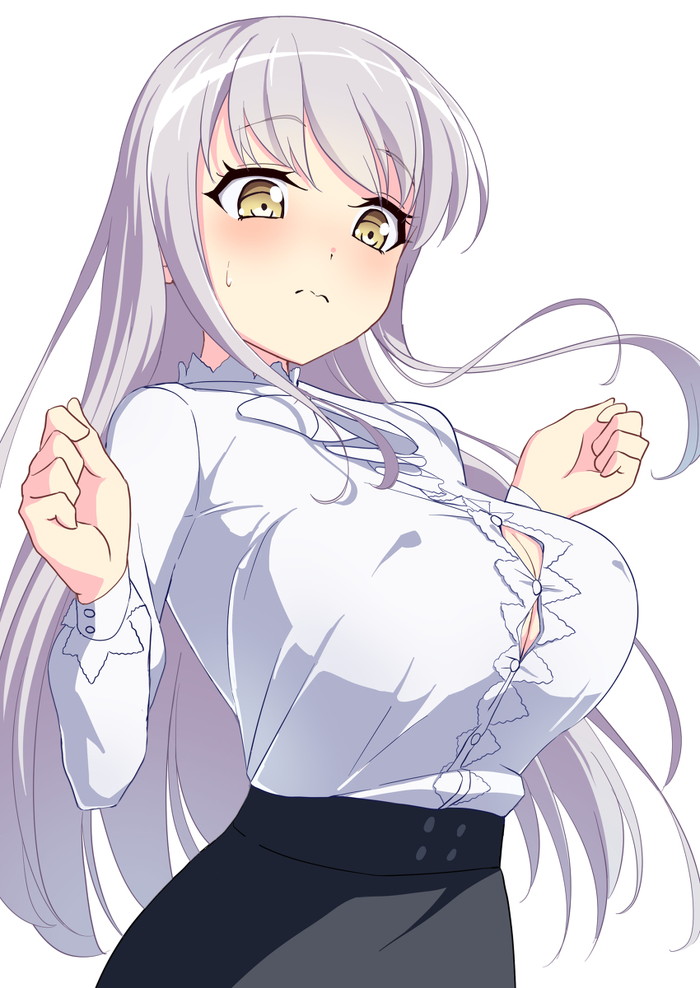 【二次】胸元パツパツな着衣おっぱい画像 Part３５