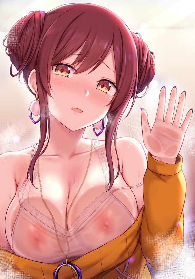 【二次】ガラスにおっぱいを押し付けたりしてるエロ画像 Part１
