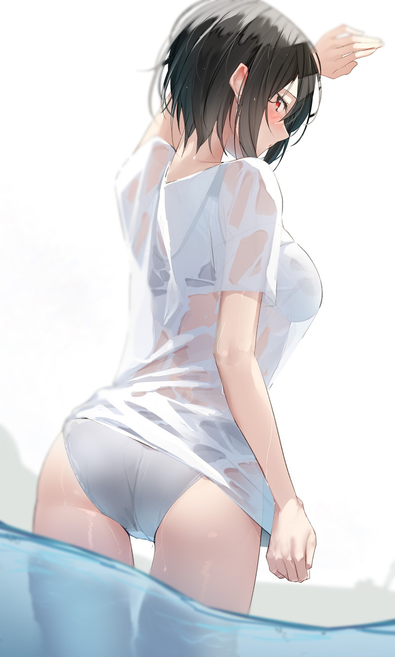 【二次】濡れ透けやスケスケな服を着た女の子のエロ画像 Part２３