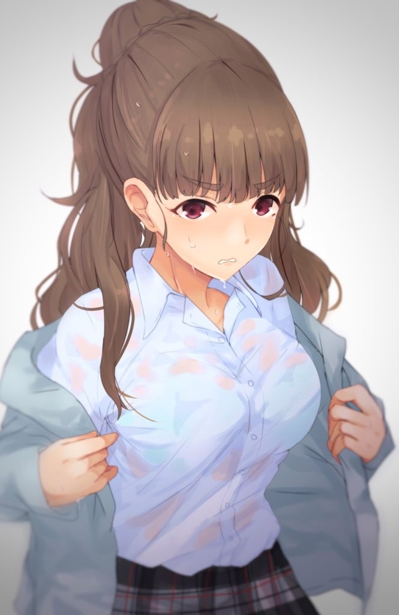 【二次】胸元パツパツな着衣おっぱい画像 Part３９