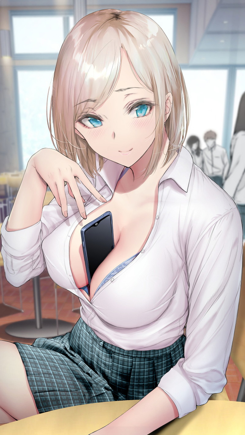 【二次】胸元パツパツな着衣おっぱい画像 Part３９