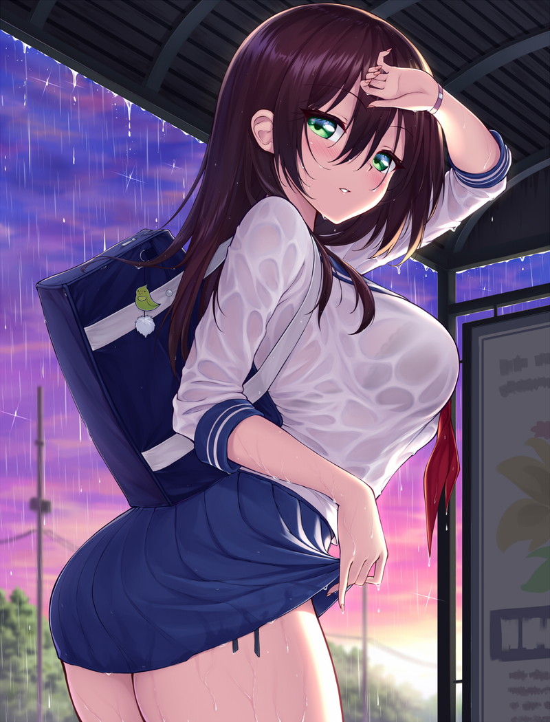 【二次】胸元パツパツな着衣おっぱい画像 Part３９