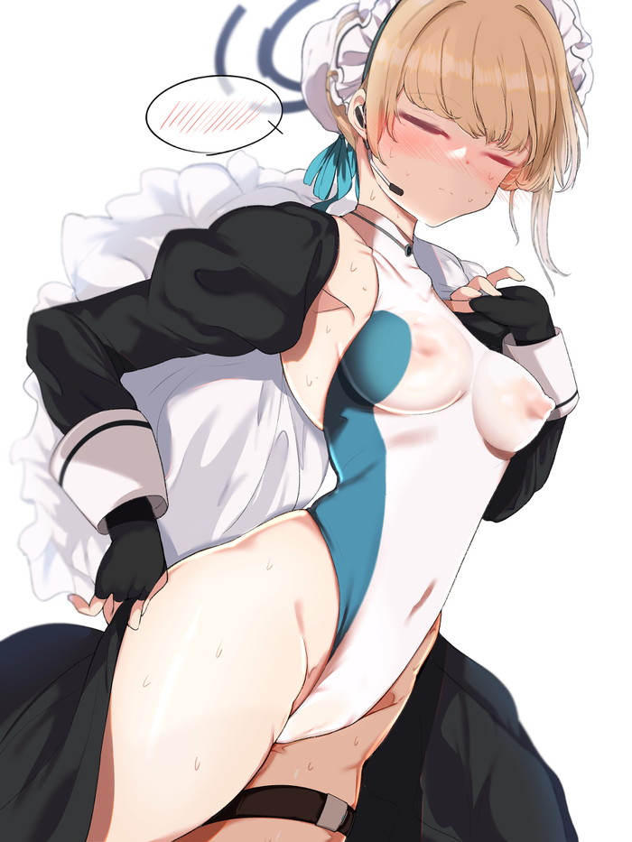 【二次】張り付きと食い込みがエロい競泳水着のエロ画像 Part１７
