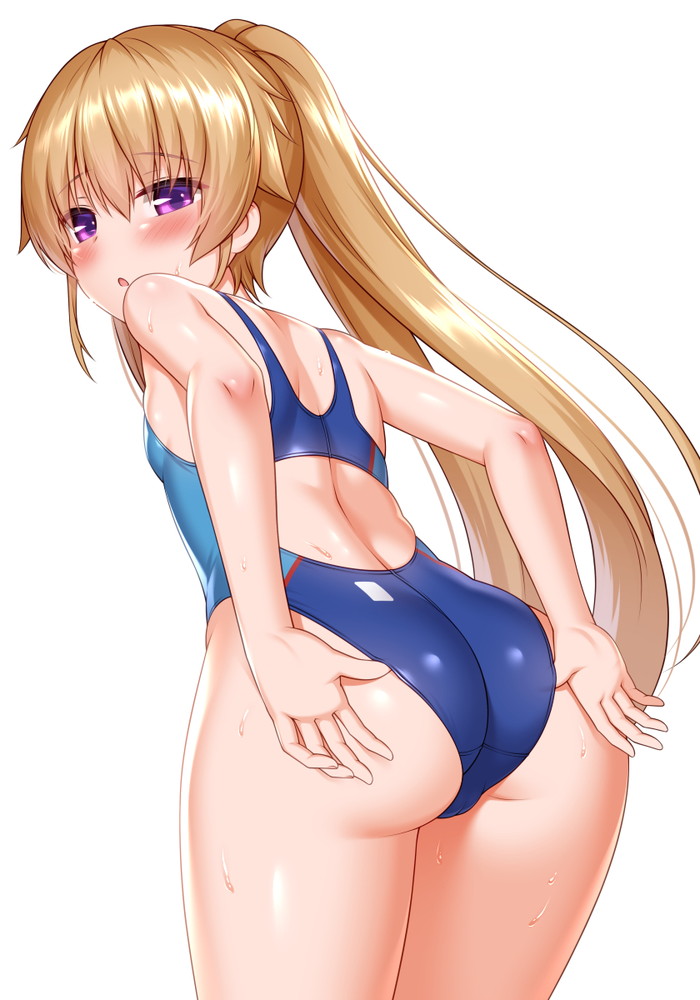 【二次】張り付きと食い込みがエロい競泳水着のエロ画像 Part１７