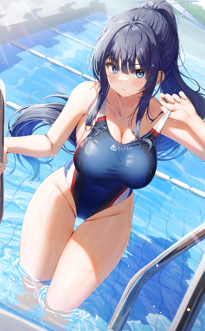 【二次】張り付きと食い込みがエロい競泳水着のエロ画像 Part１７