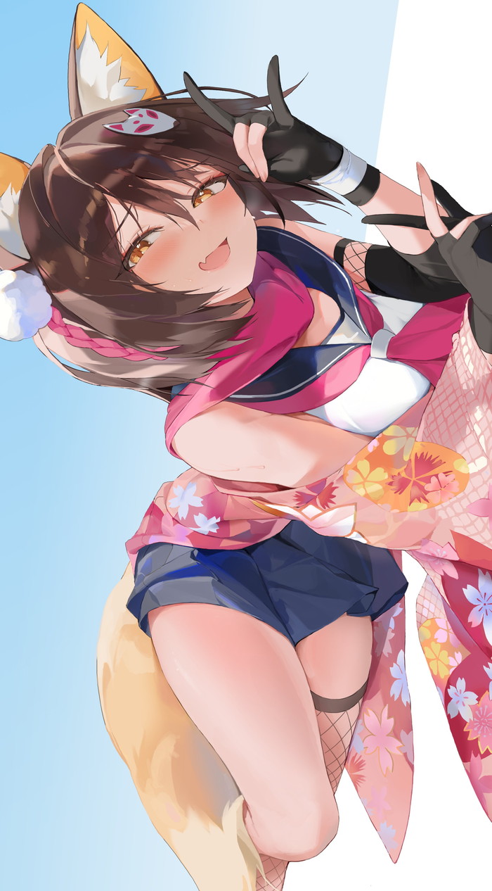 【二次】猫耳、狐耳などが生えたケモミミっ娘たちのエロ画像 Part７７