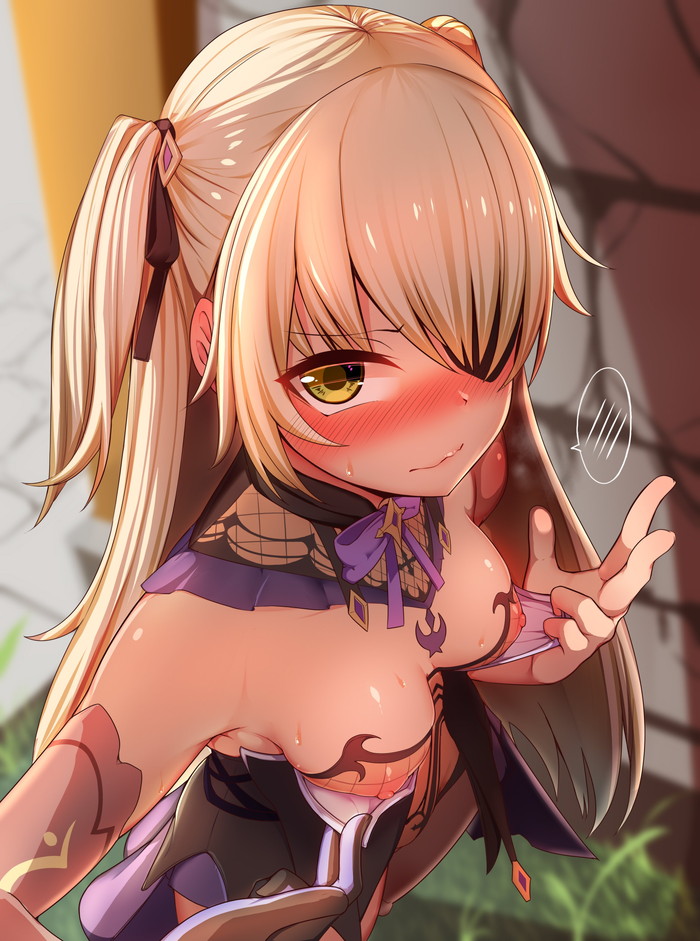 乳首ポロリ、おっぱい丸出しの二次エロ画像 Part１５