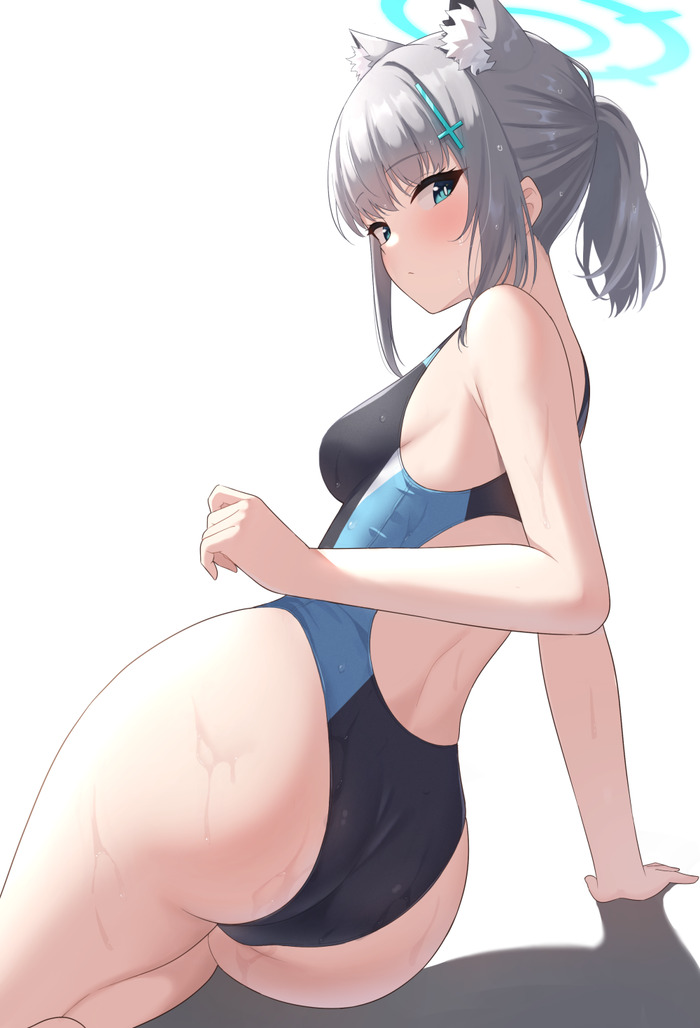 【二次】張り付きと食い込みがエロい競泳水着のエロ画像 Part１９