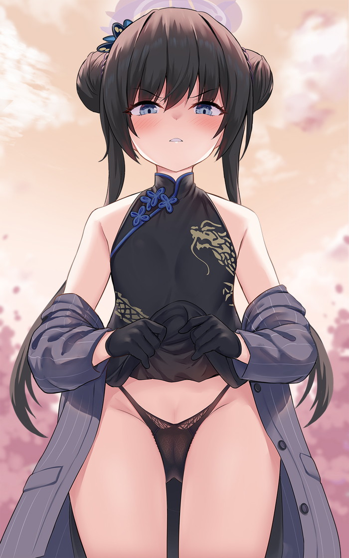 【二次】服を持ち上げて色々見せてくれるたくし上げエロ画像 Part５