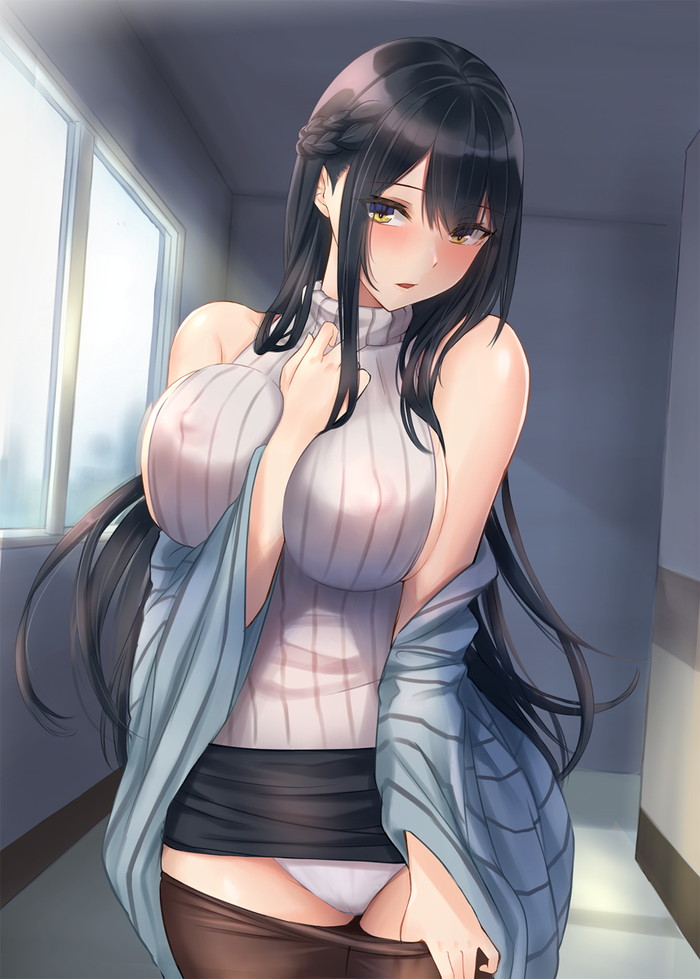 【二次】セーター、リブニットを着た女の子のエロ画像 Part１５