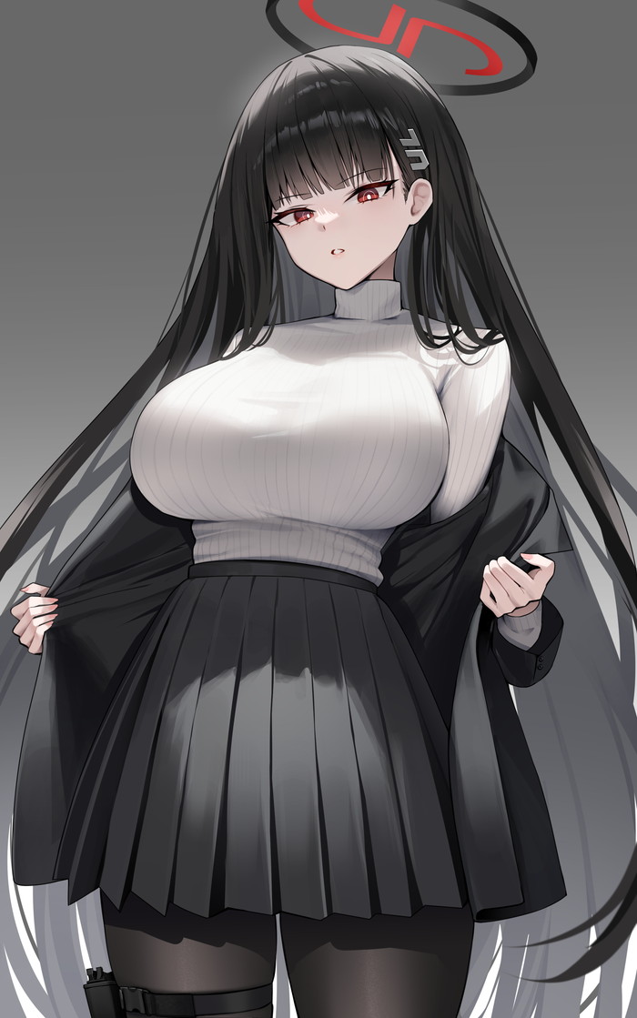 【二次】セーター、リブニットを着た女の子のエロ画像 Part１５