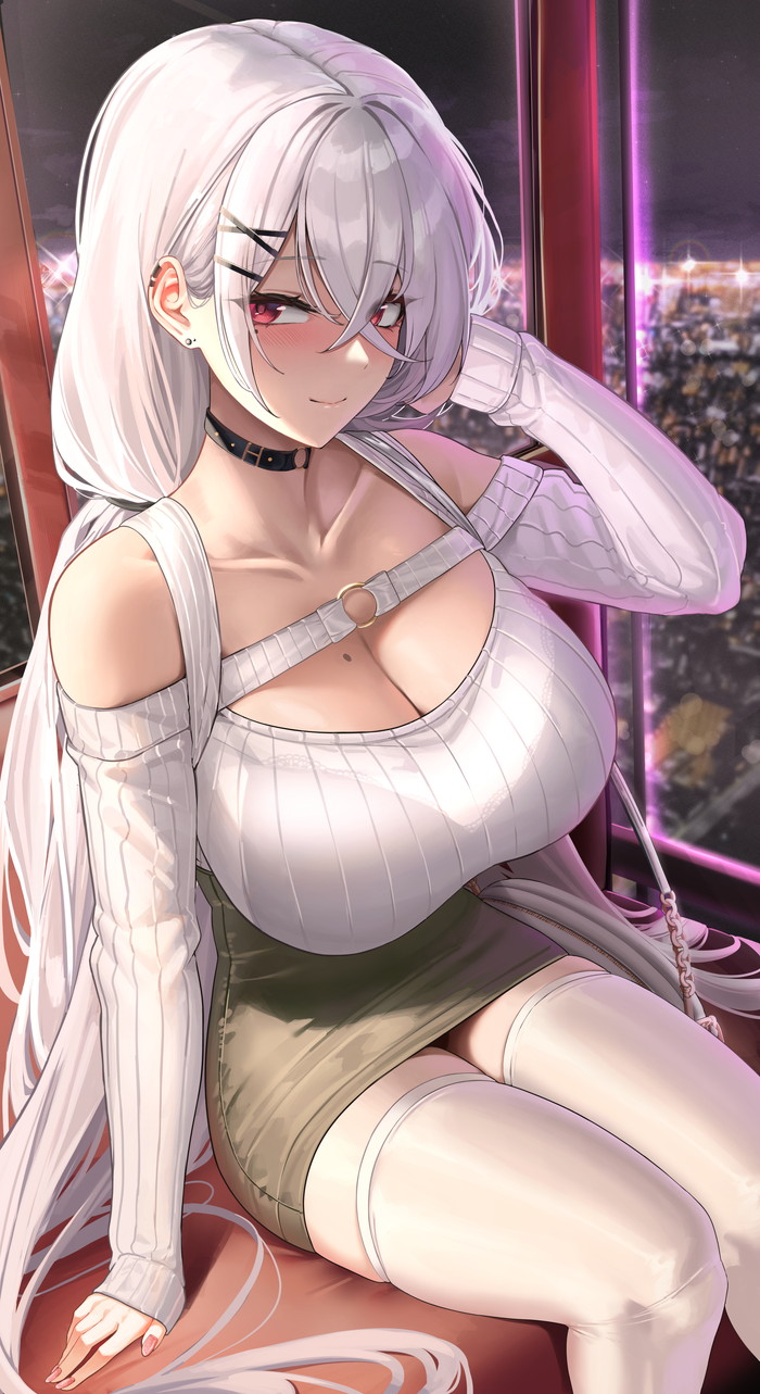 【二次】セーター、リブニットを着た女の子のエロ画像 Part１５