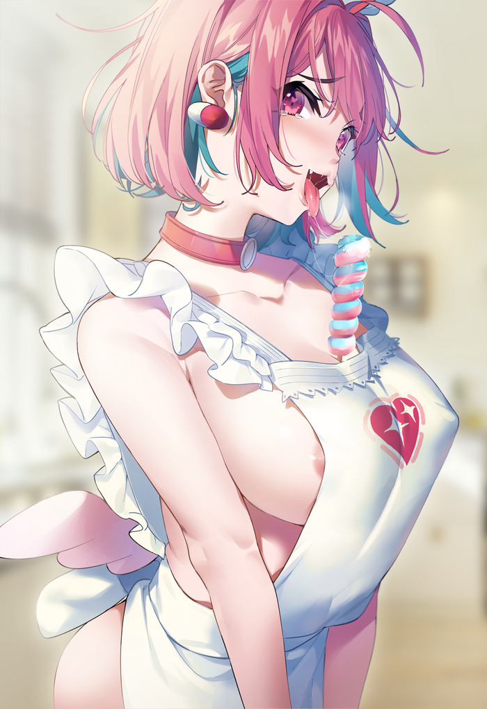 【二次】透け乳首やポッチがエロいノーブラ画像 Part２０