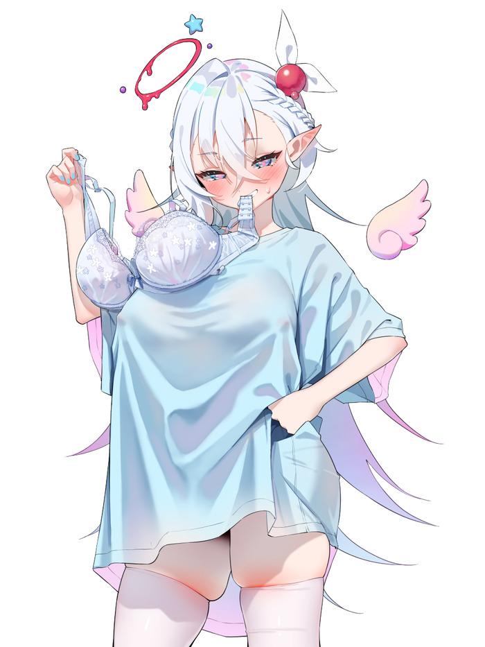 【二次】透け乳首やポッチがエロいノーブラ画像 Part２０