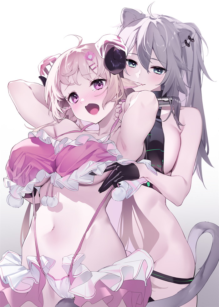 【二次】女の子同士でイチャイチャしてる百合(レズ)のエロ画像 Part９