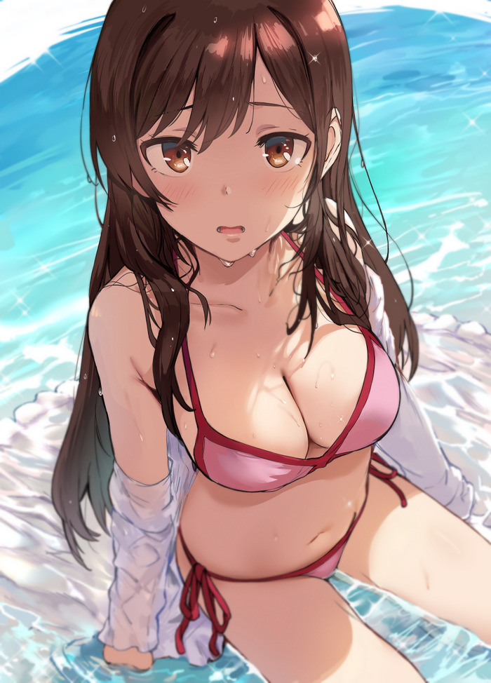 【二次】海、水辺にいる女の子のエロ画像 Part１７