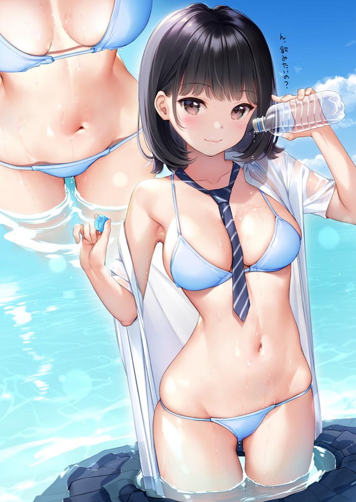 【二次】海、水辺にいる女の子のエロ画像 Part１７