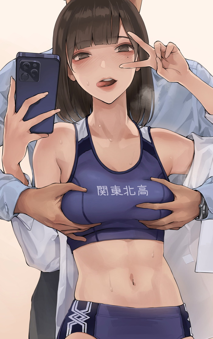 【二次】胸をモミモミしてる乳揉みエロ画像 Part５