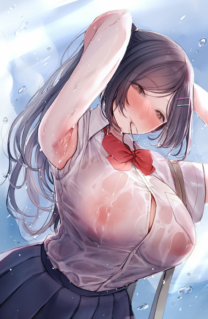 【二次】濡れ透けやスケスケな服を着た女の子のエロ画像 Part２６