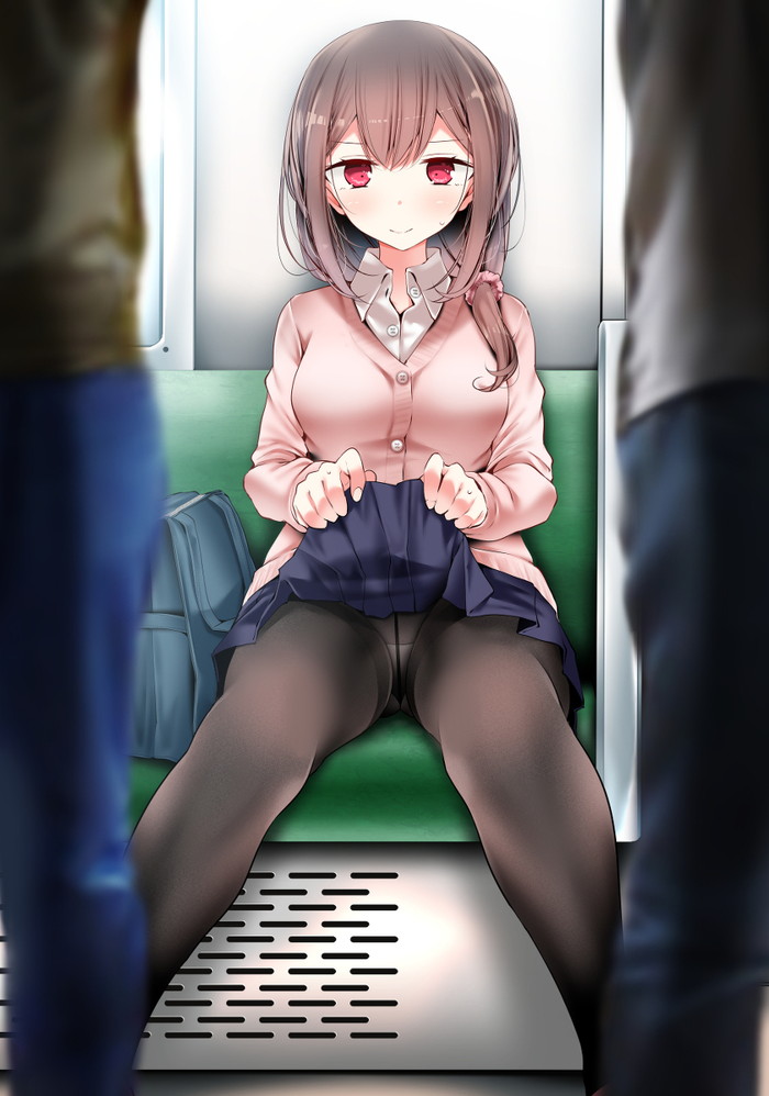 【二次】電車の中でエッチなことをしているエロ画像 Part１