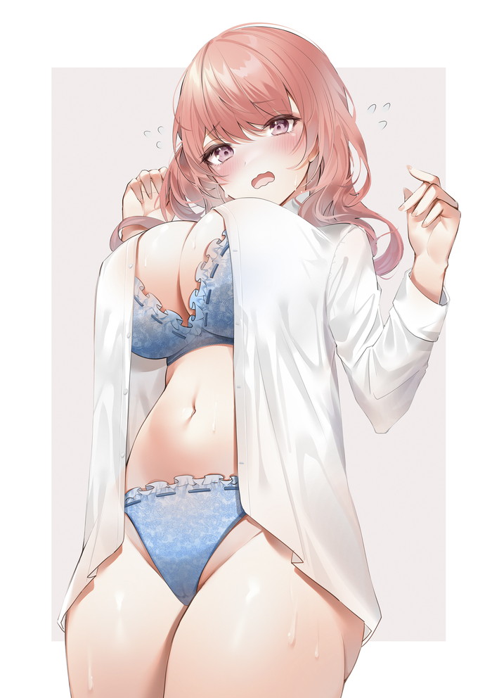 【二次】裸ワイシャツやブラウス姿の女の子のエロ画像 Part１４