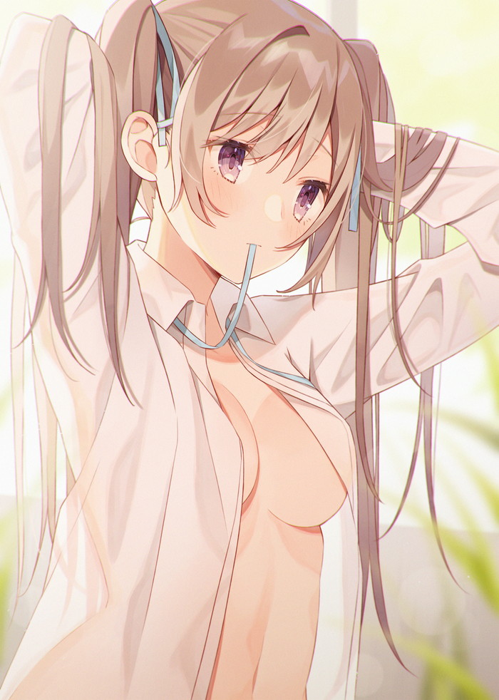 【二次】裸ワイシャツやブラウス姿の女の子のエロ画像 Part１５